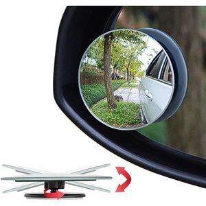 Blind Spot Mirror, HD Glass Frameless Convex Rear View Mirror, Pack of 2